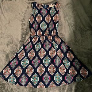 Multi colored, small midi dress